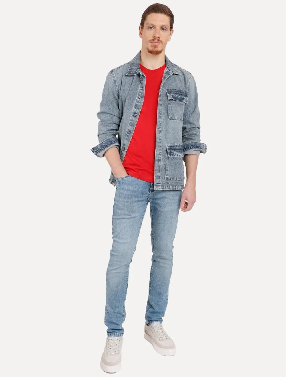 Camiseta Aramis Masculina Basic Lisa Vermelha