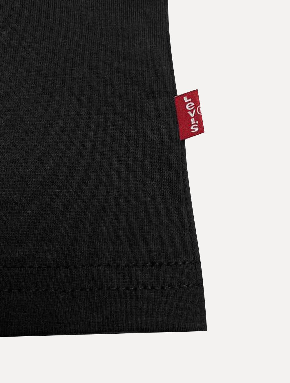 Camiseta Levis Masculina Logo Pequeno Batwing Classic Preta