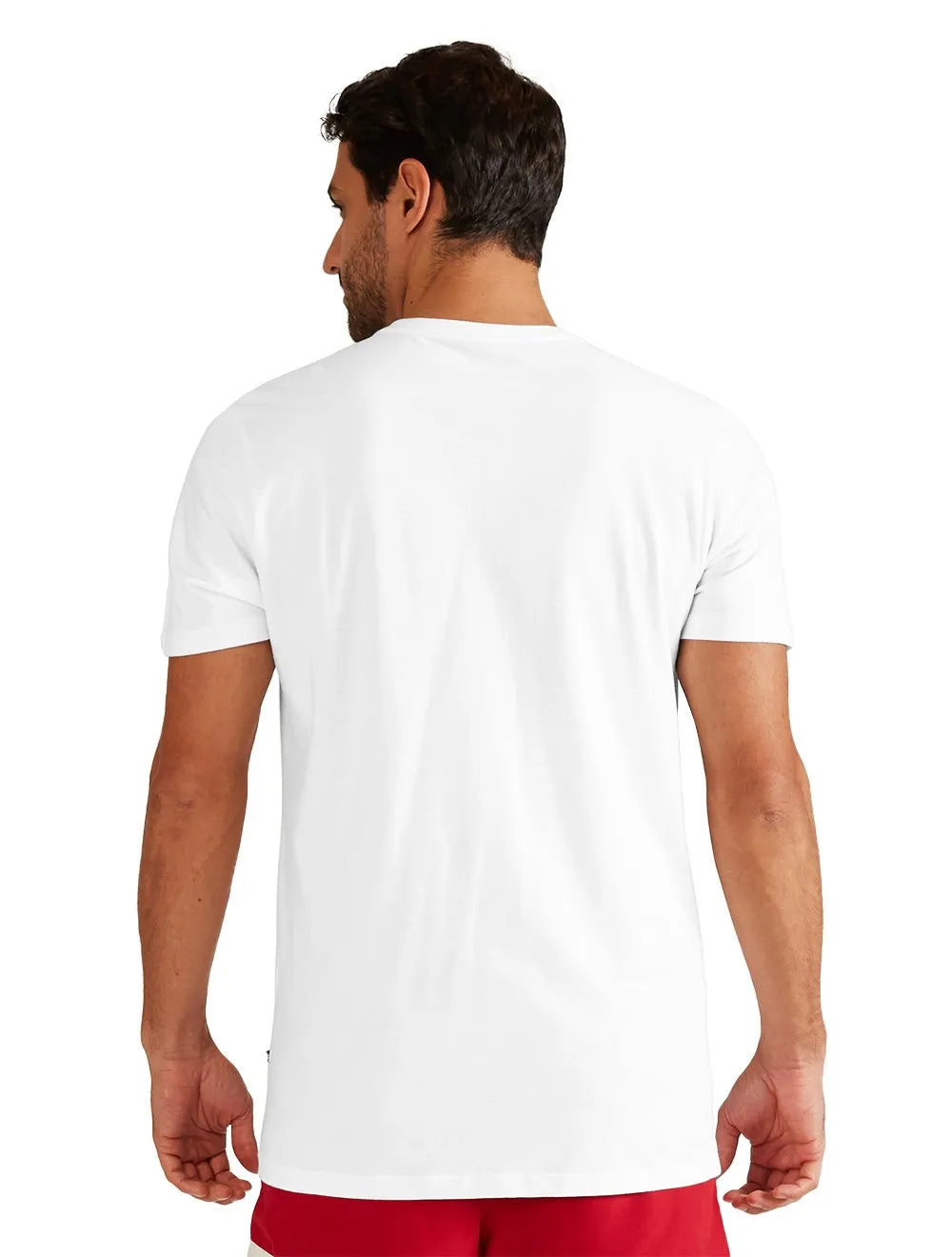 Camiseta Nautica Masculina Custom Graphic Logo Sail Branca