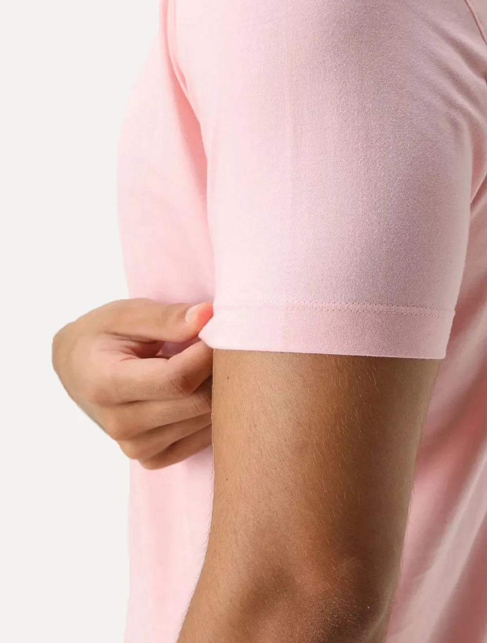 Camiseta Aramis Masculina Basic Lisa Rosa Claro