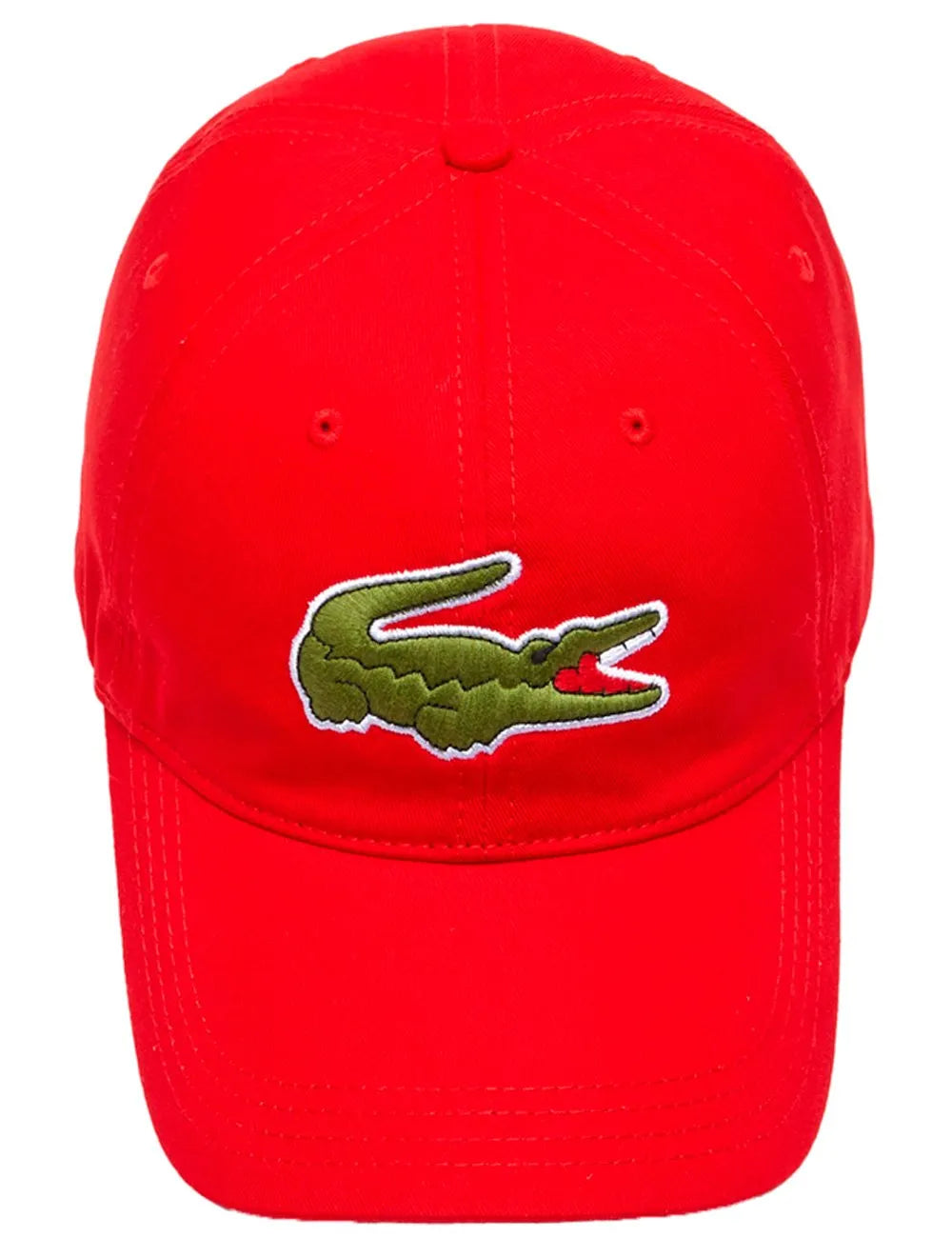 Boné Lacoste Casual Contrast Strep Big Logo Vermelho