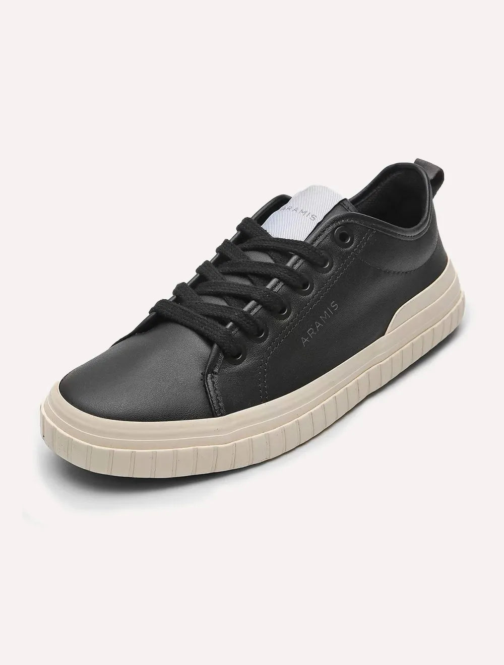 Tênis Aramis Masculino Couro Recortes Deep Leather Preto