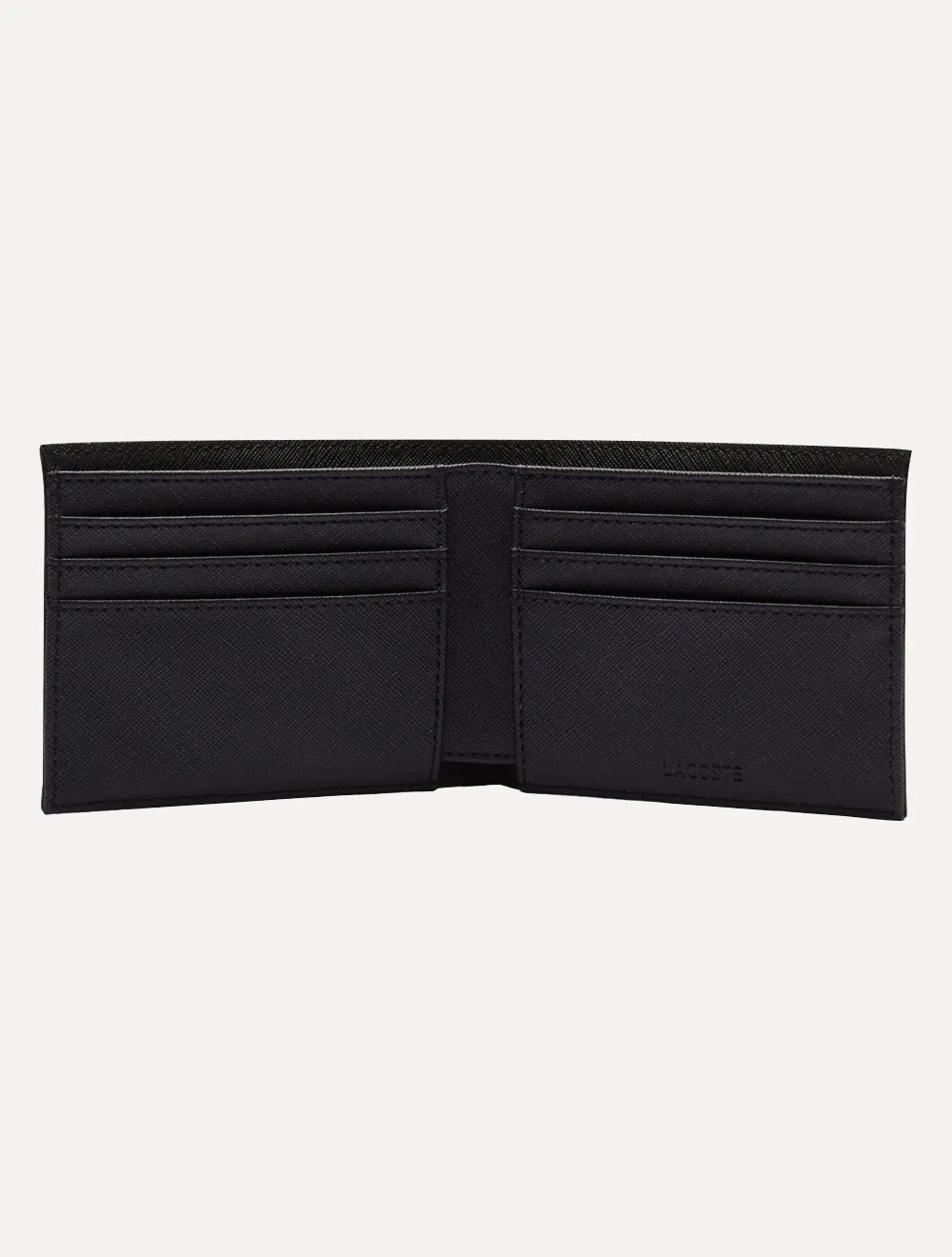 Carteira Lacoste Masculina Classic Bifold Petit Piquet Preta