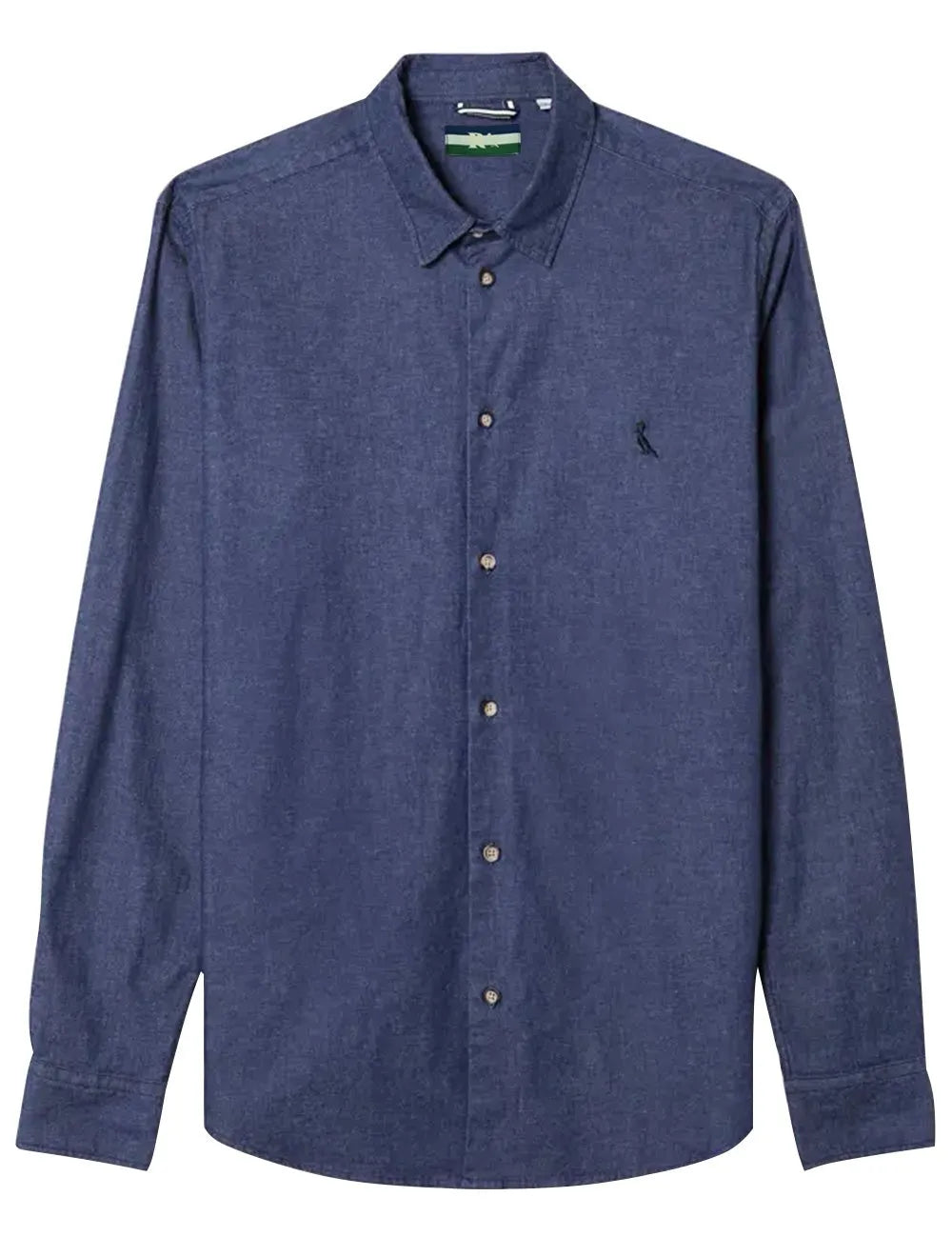 Camisa Reserva Masculina Casual Enxuto Jeans Azul Índigo