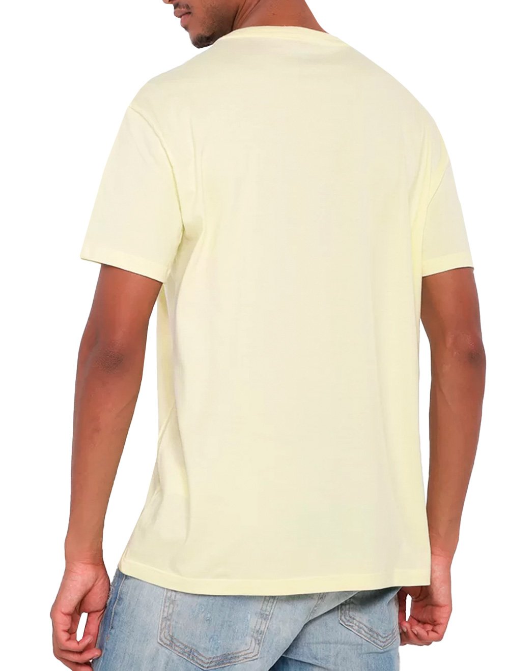 Camiseta Tommy Jeans Masculina Corp Logo Amarelo Claro