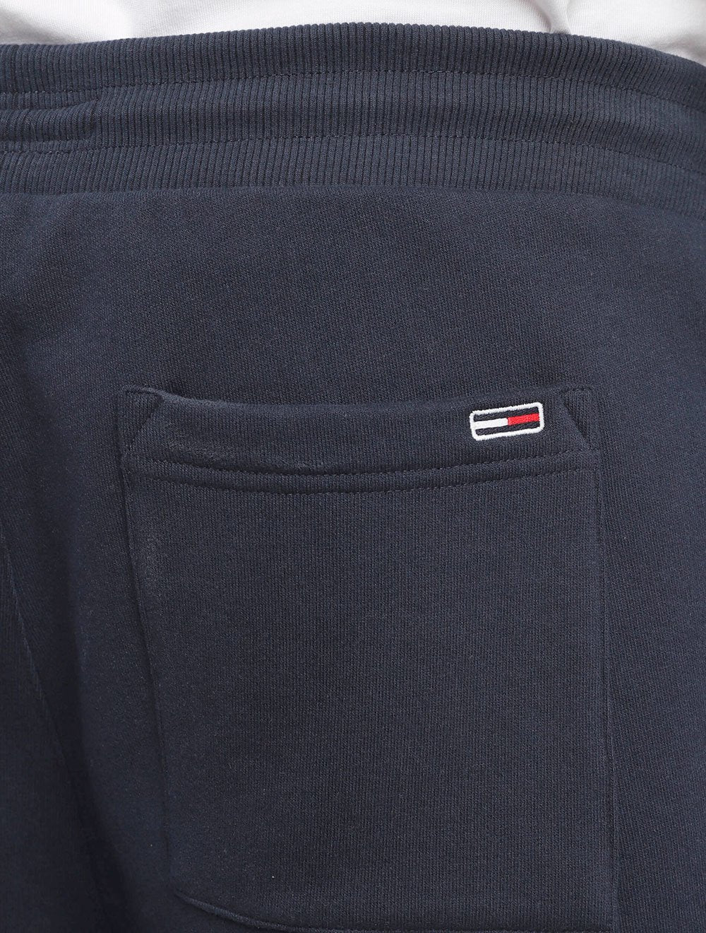 Bermuda Tommy Jeans Masculina Moletom Embroidered Signature Azul Marinho