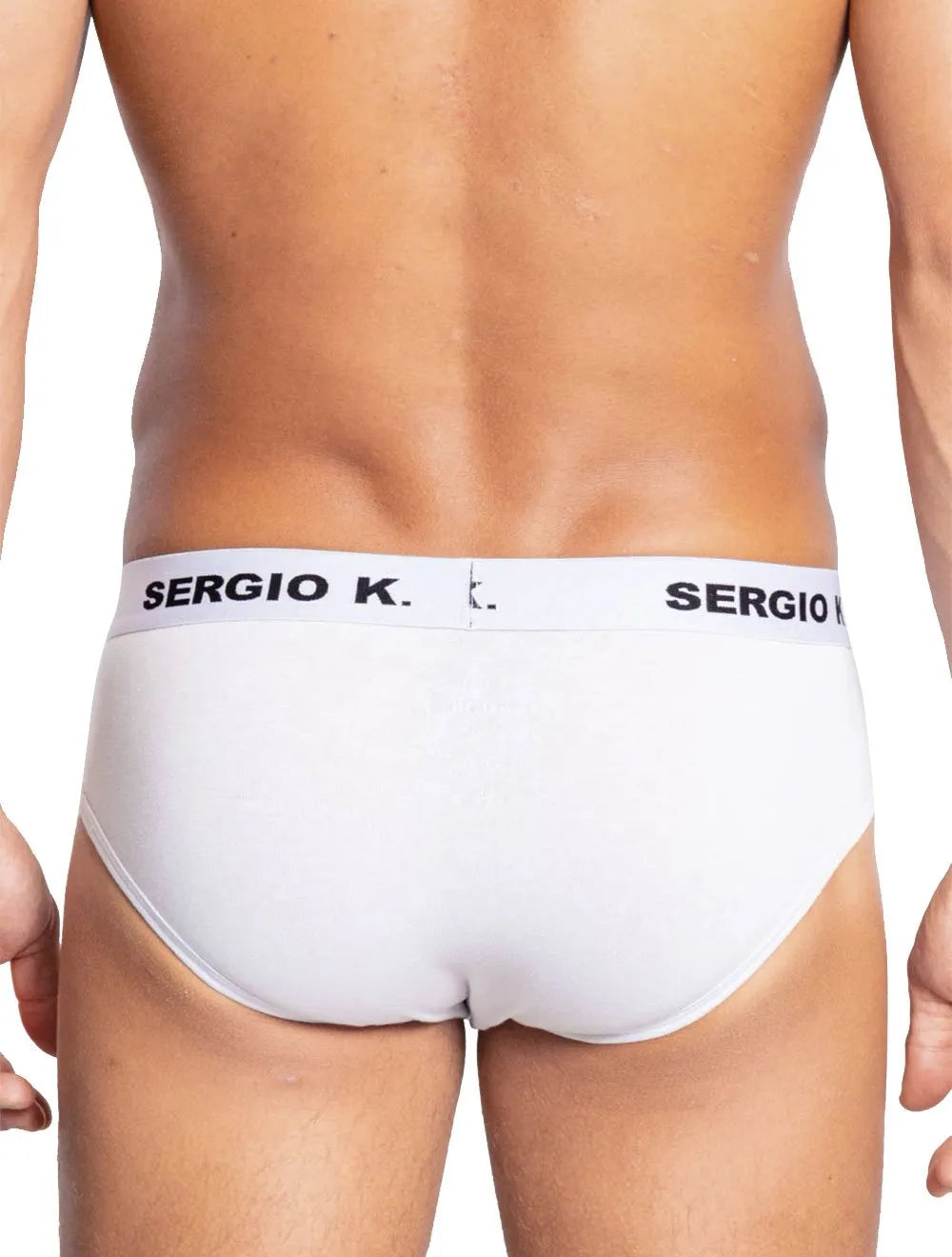 Cueca Sergio K Slip Branca Pack 2UN