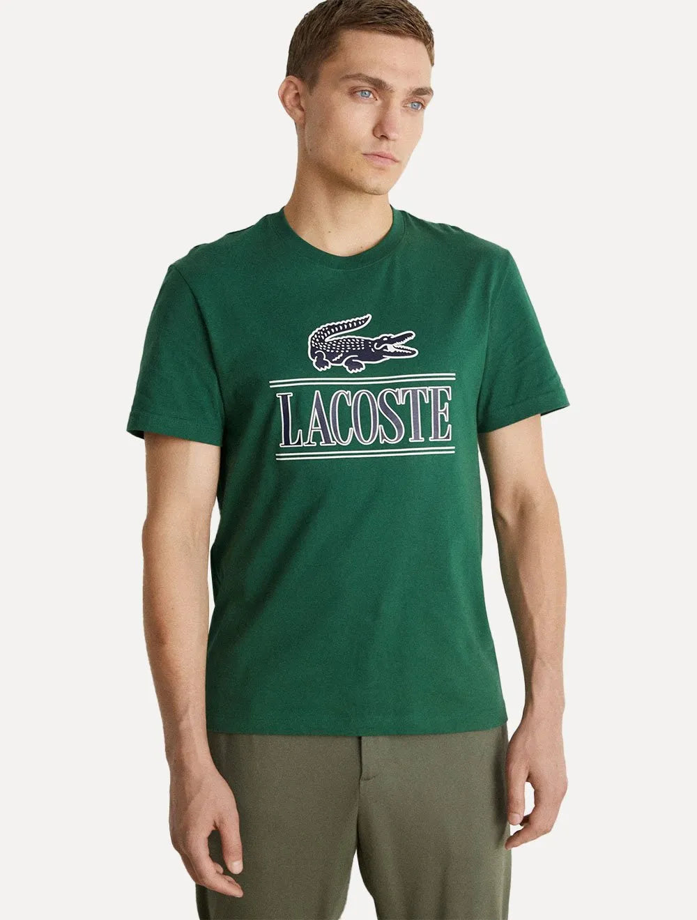 Camiseta Lacoste Masculina Heavy Cotton Jersey Vintage Verde