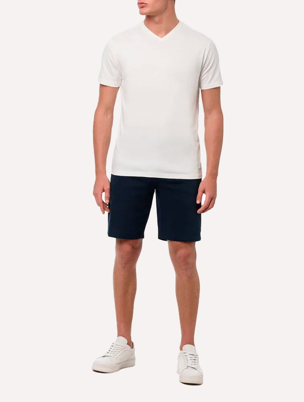 Camisetas Calvin Klein Underwear V-Neck Brancas Pack 2UN