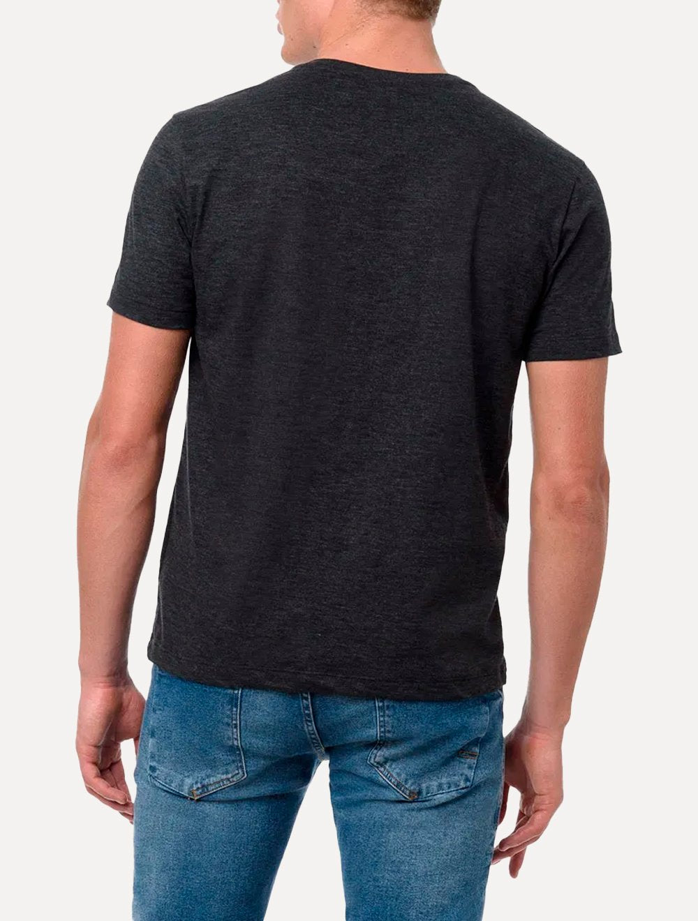 Camiseta Calvin Klein Masculina Flame CK New York Chumbo Mescla