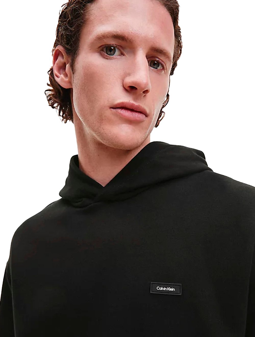 Moletom Calvin Klein Masculino Canguru Hoodie CK Tag Preto