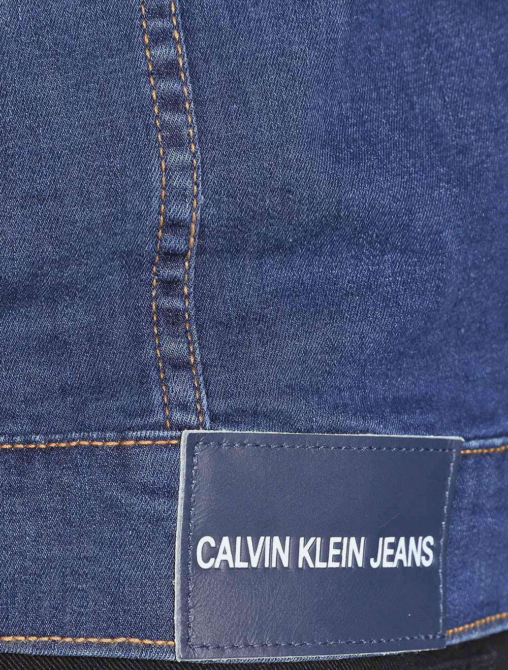 Jaqueta Calvin Klein Jeans Masculina Trucker Essential Azul Médio