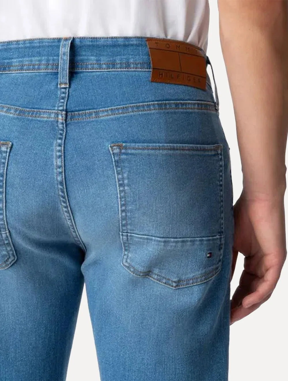 Calça Tommy Hilfiger Jeans Masculina Straight Denton Lucas Azul