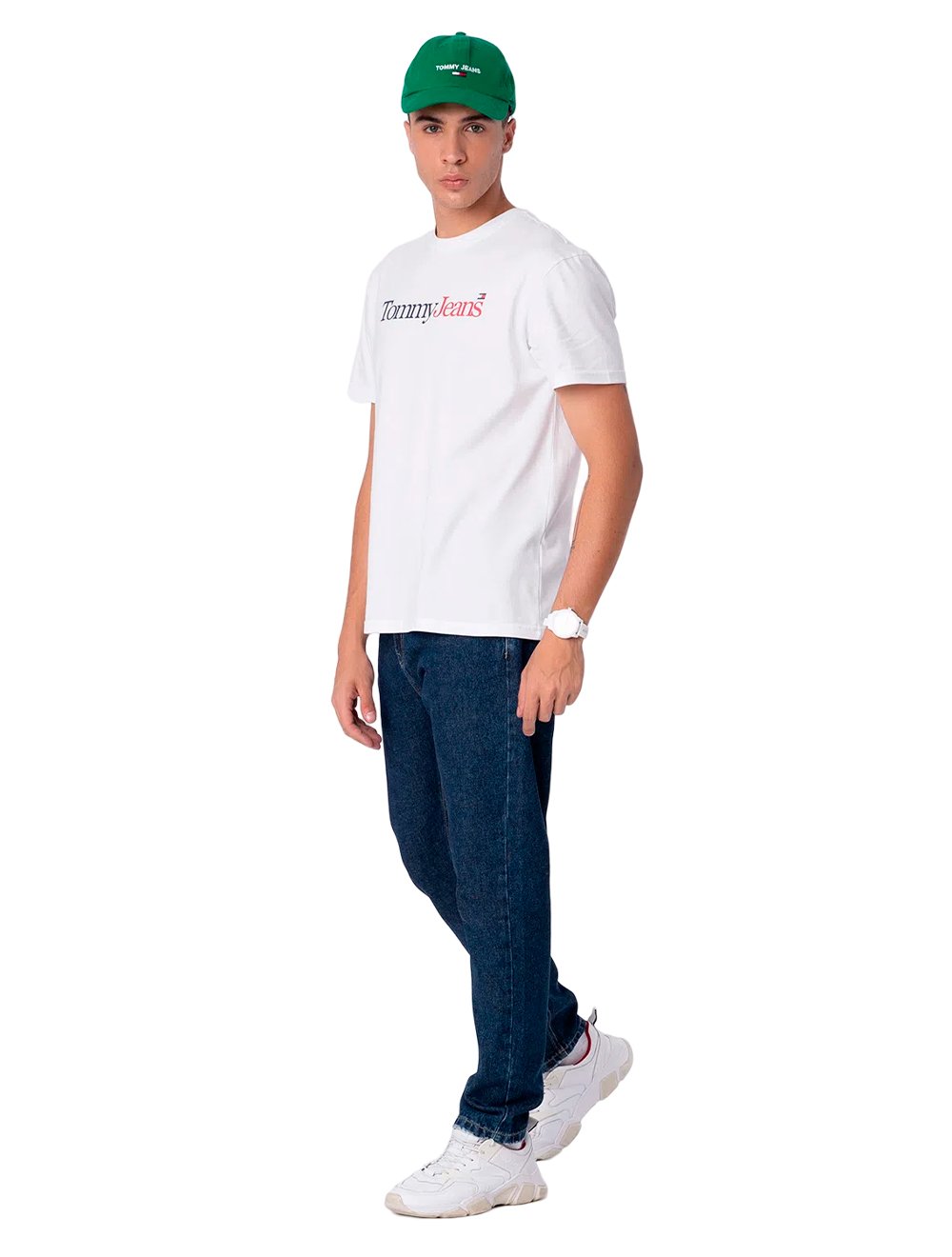 Camiseta Tommy Jeans Masculina Essential Multi Logo Branca