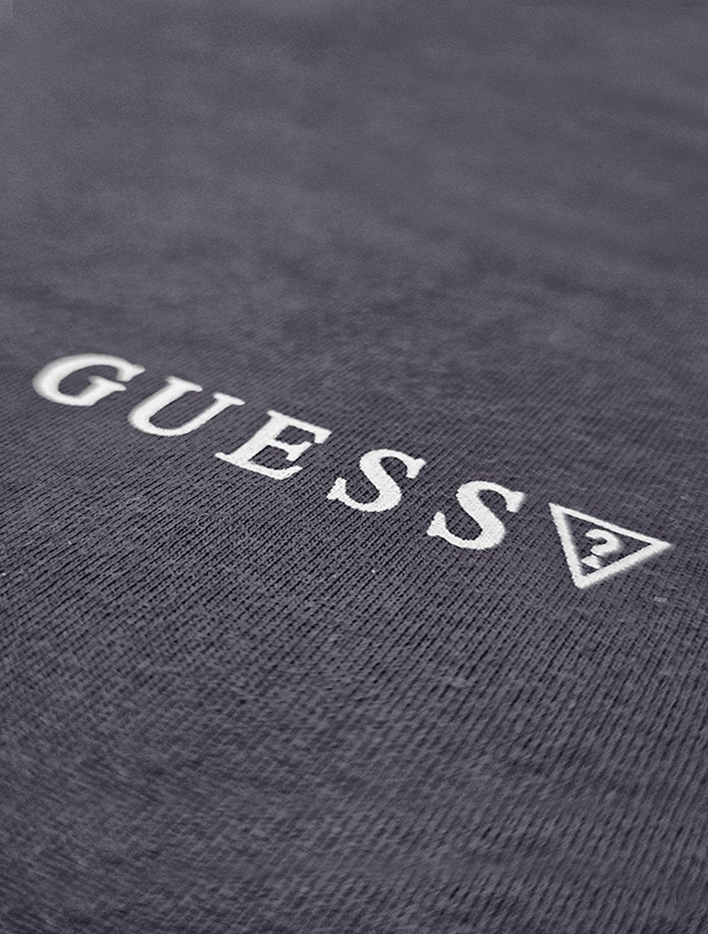 Camiseta Guess Masculina Light Small Silk Logo Cinza Médio