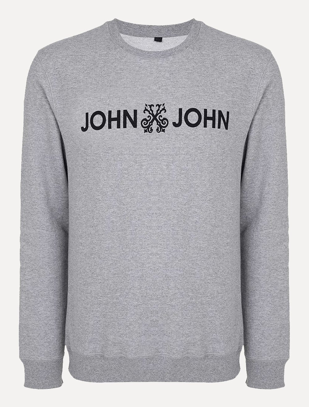 Moletom John John Masculino New Basic Logo Cinza Mescla