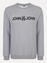 Moletom John John Masculino New Basic Logo Cinza Mescla