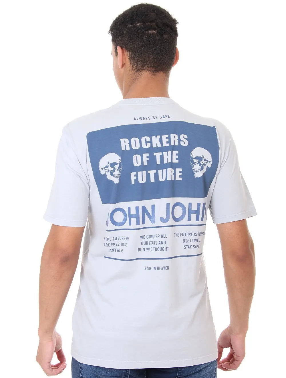 Camiseta John John Masculina Rx Rockers Cinza Claro