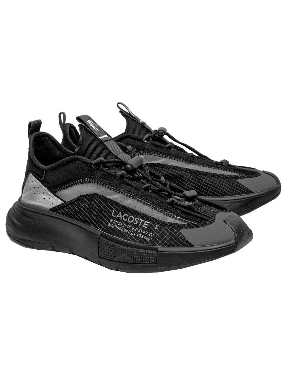 Tênis Lacoste Masculino Odyssa Lite Nylon Blk/Dk Gry Preto