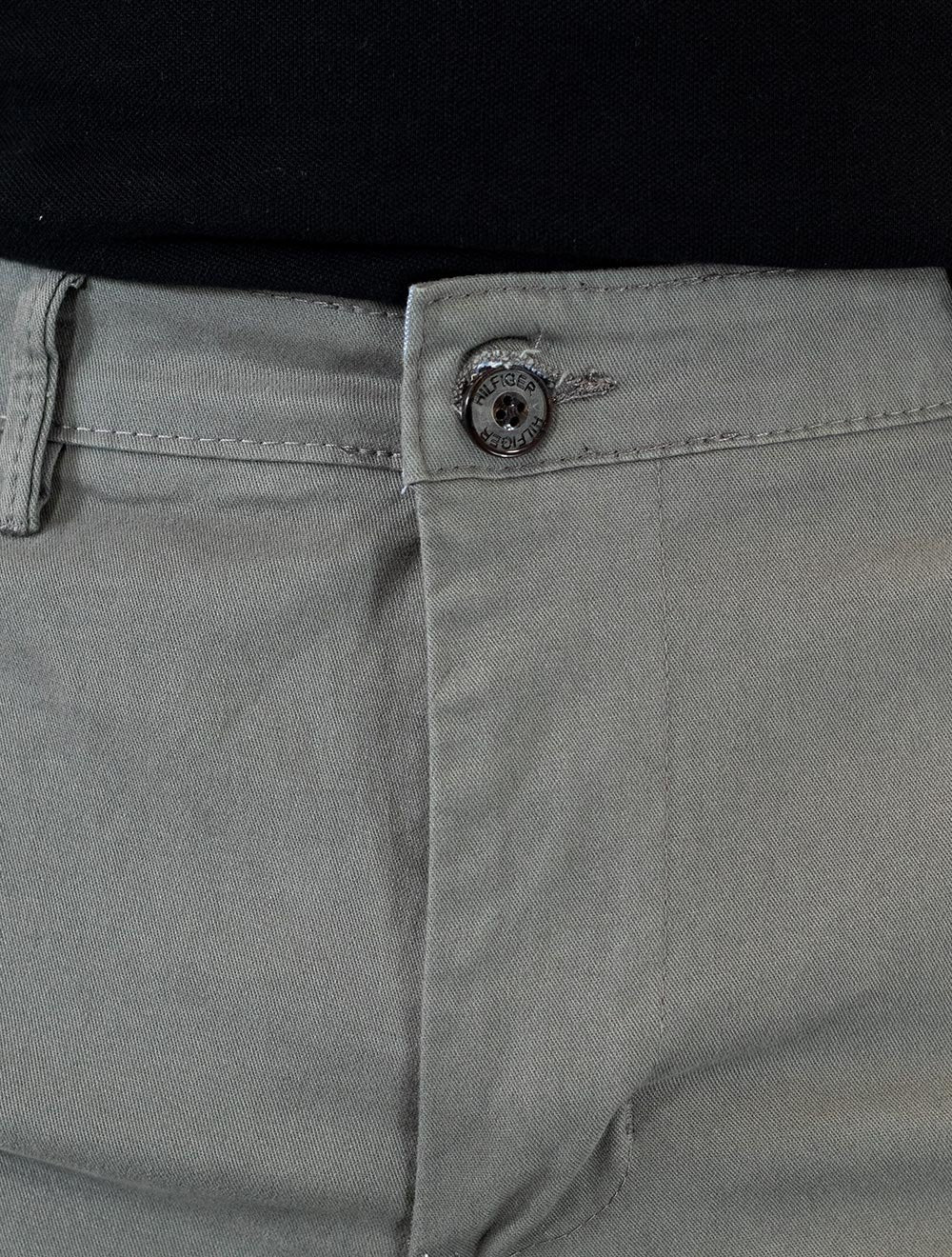 Bermuda Tommy Hilfiger Masculina de Sarja Stretch Cinza