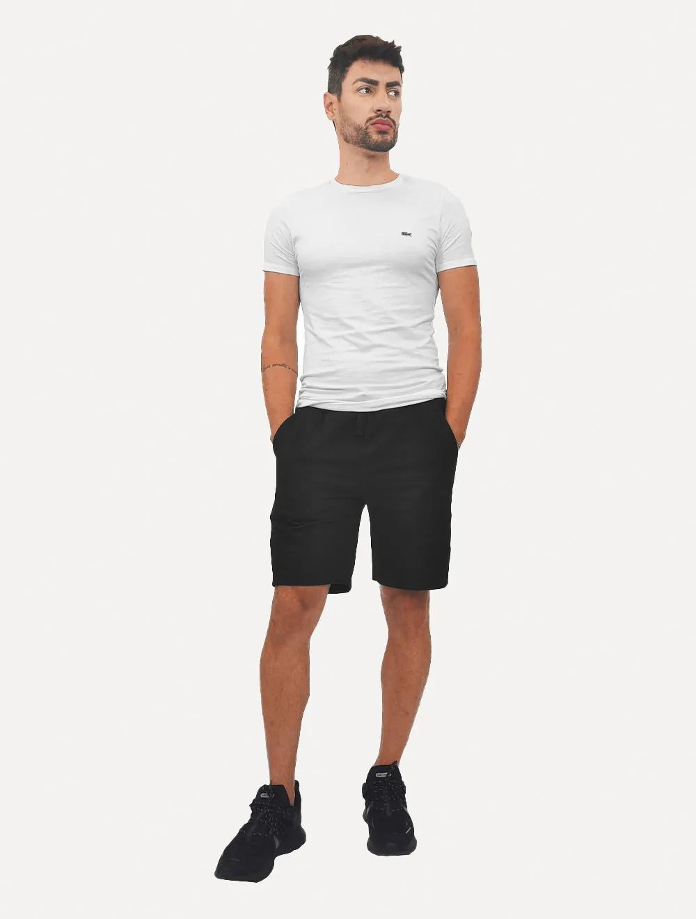 Bermuda John John Moletom Masculina Helsinki Black Preta