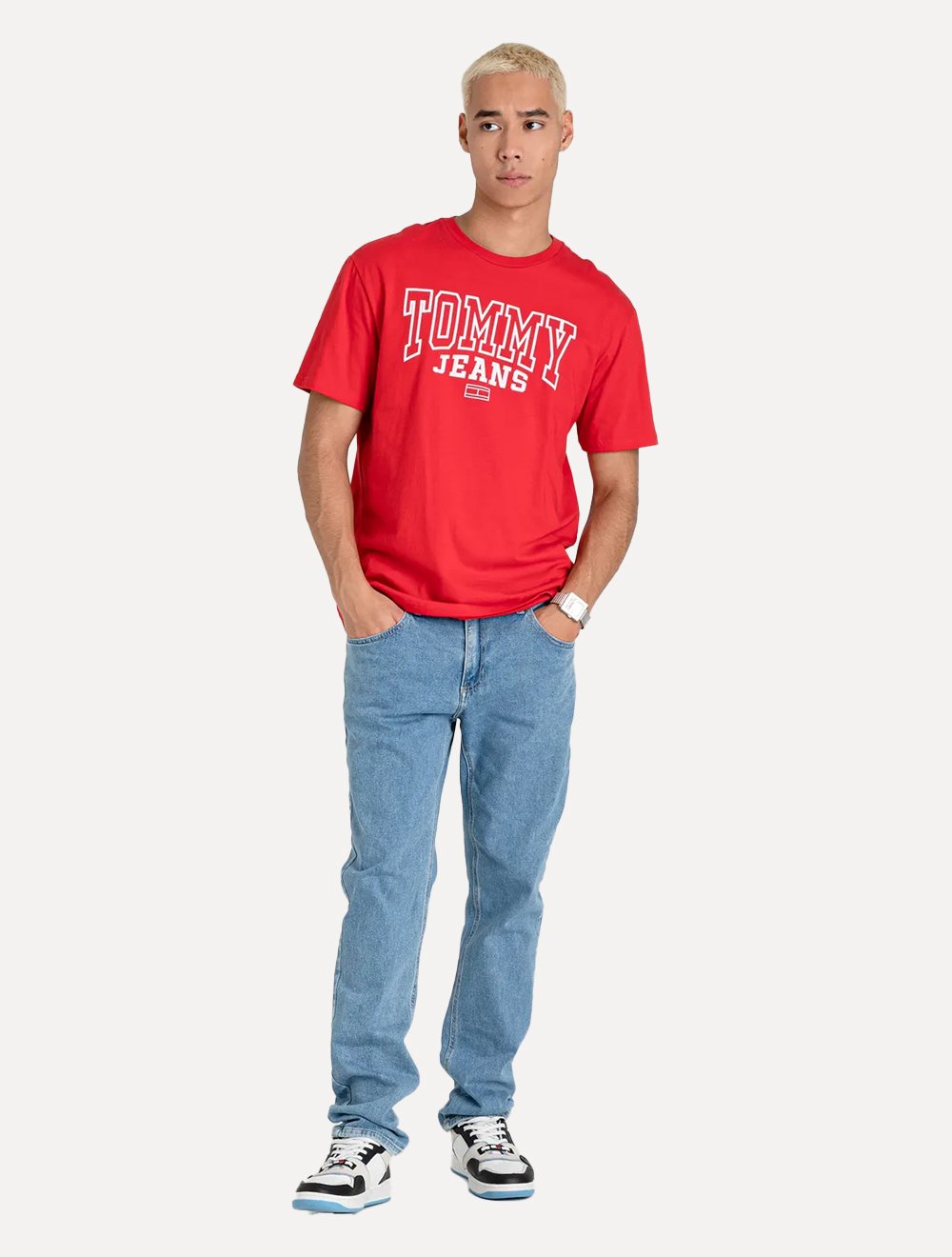 Camiseta Tommy Jeans Masculina Arc Entry Graphic Vermelha