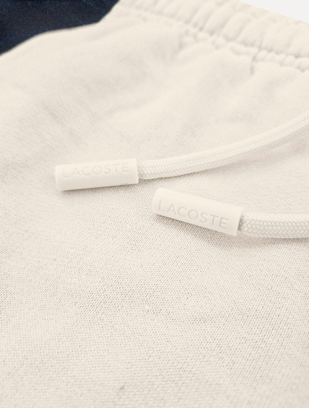 Bermuda Lacoste Moletom Masculina Recortes Color Block Off-White