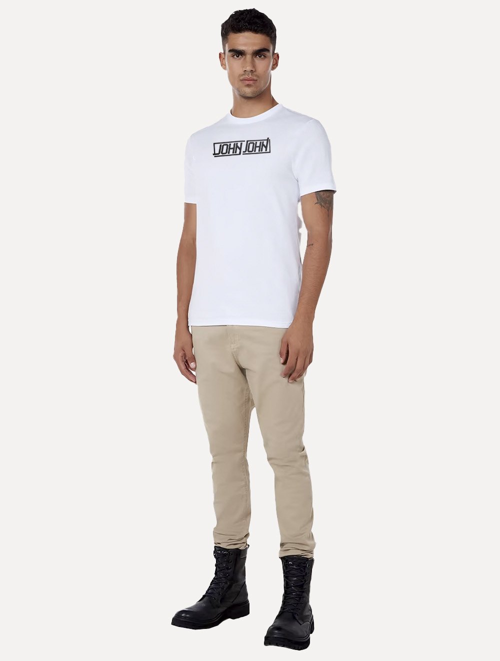 Camiseta John John Masculina Regular Outdoor Logo Branca