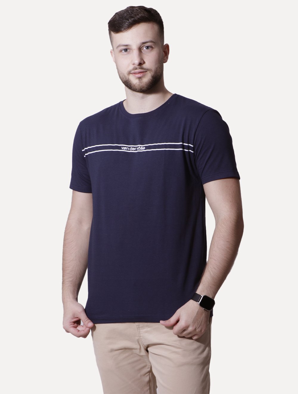 Camiseta Von der Volke Masculina Origineel Essential Azul Marinho
