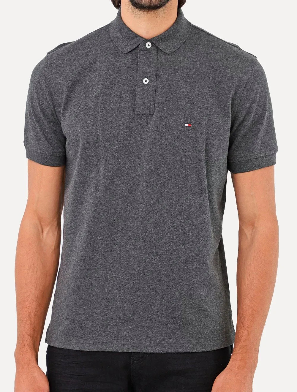 Polo Tommy Hilfiger Masculina Coupe Sur Ivy Grafite