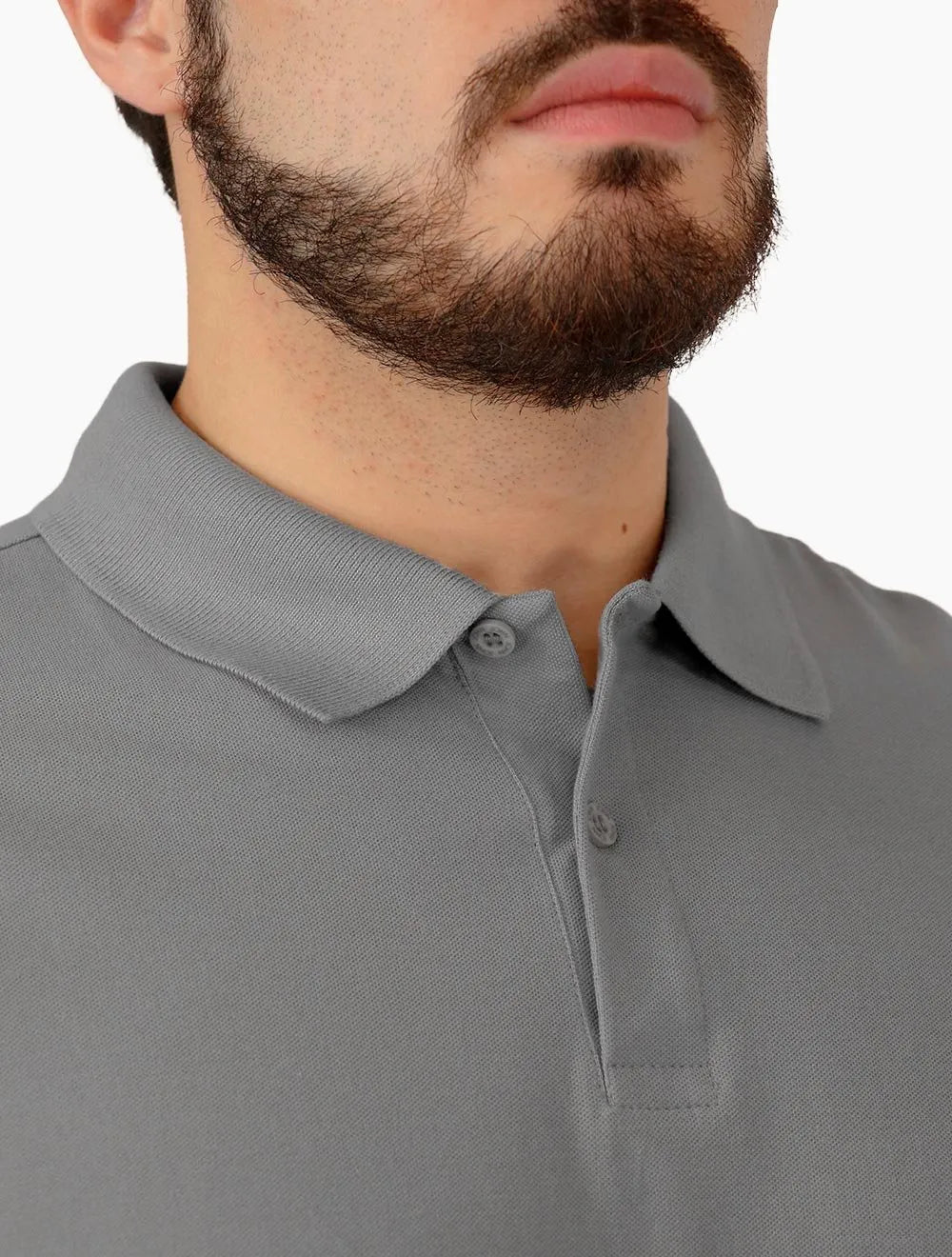 Polo John John Masculina Light Transfer Cinza Médio