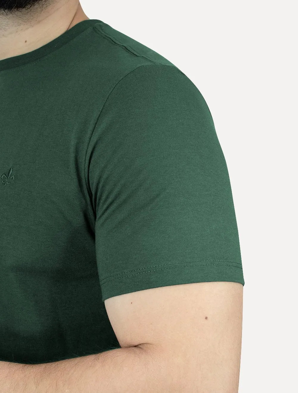 Camiseta Dudalina Masculina Melange Color Verde Escuro Mescla