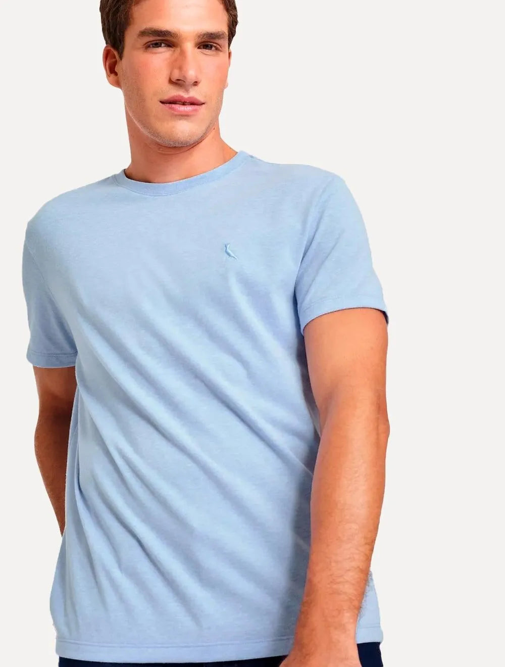 Camiseta Reserva Masculina Regular Mescla Touch Azul Claro