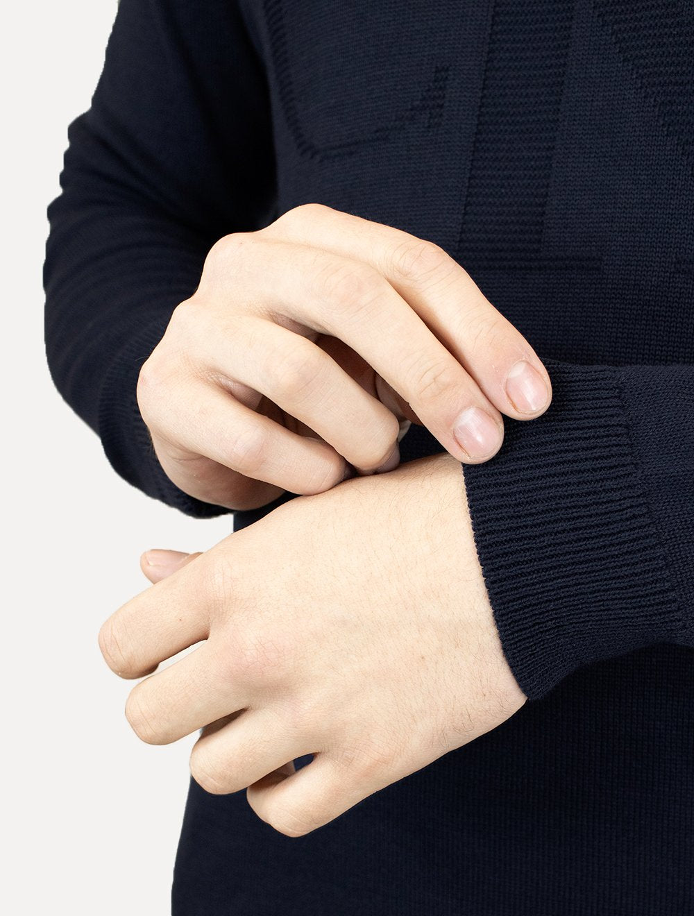 Suéter Calvin Klein Jeans Masculino Tricot Maxi CK Azul Marinho