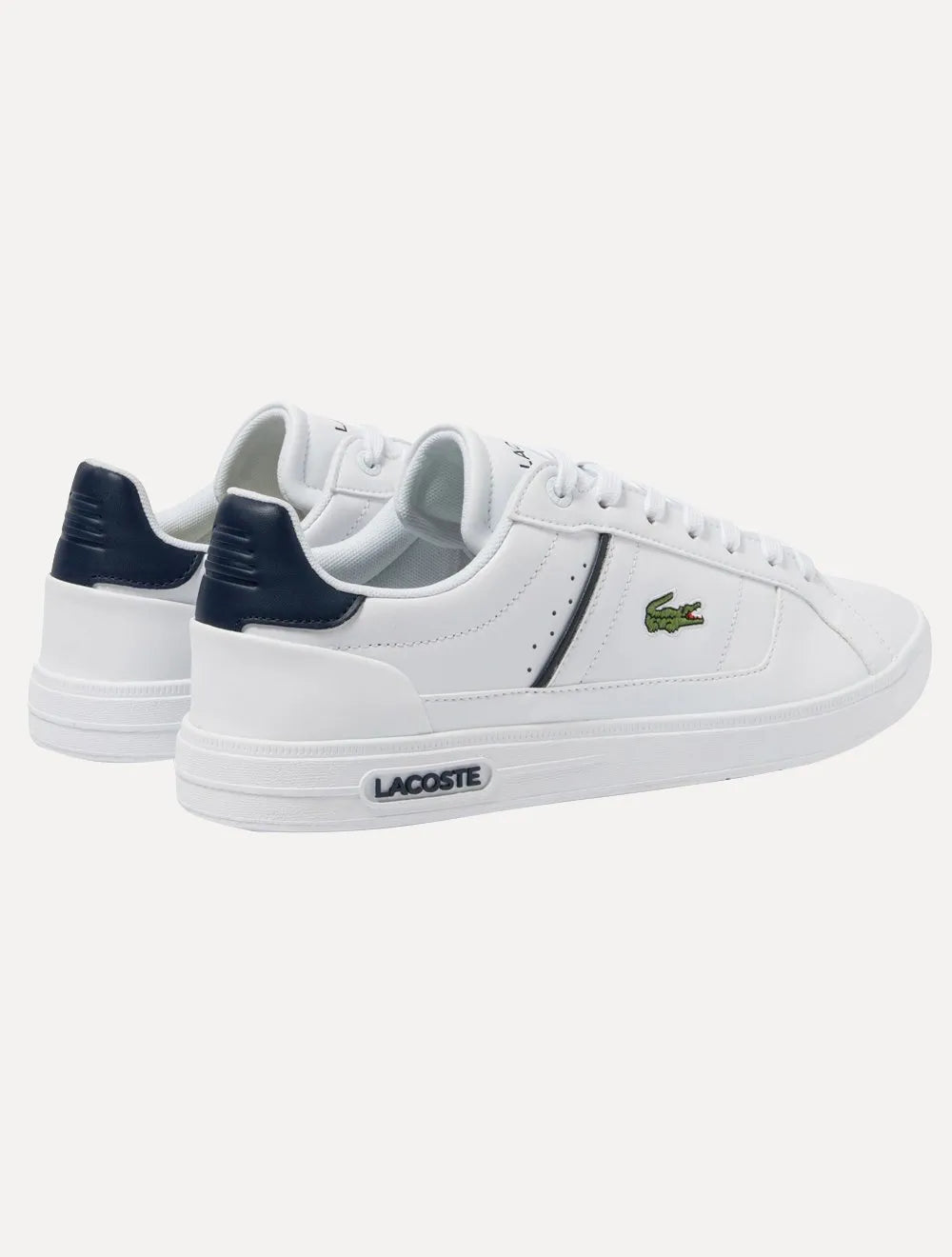 Tênis Lacoste Masculino Couro Europa Pro Leather Wht/Navy Branco