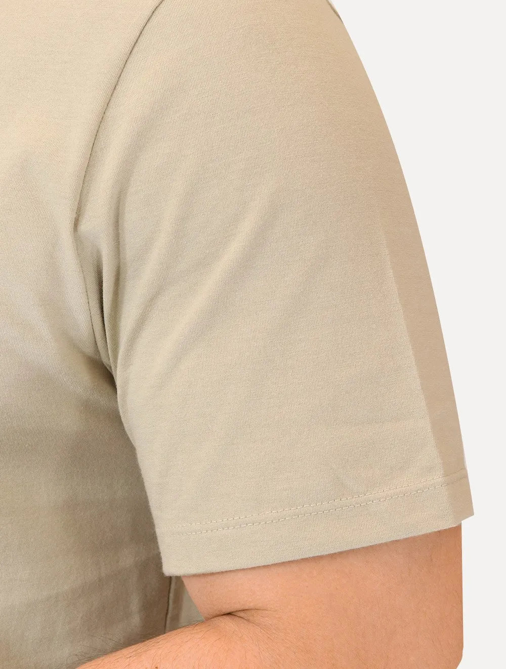 Camiseta Dudalina Masculina Essentials Modal Logo Cáqui Médio