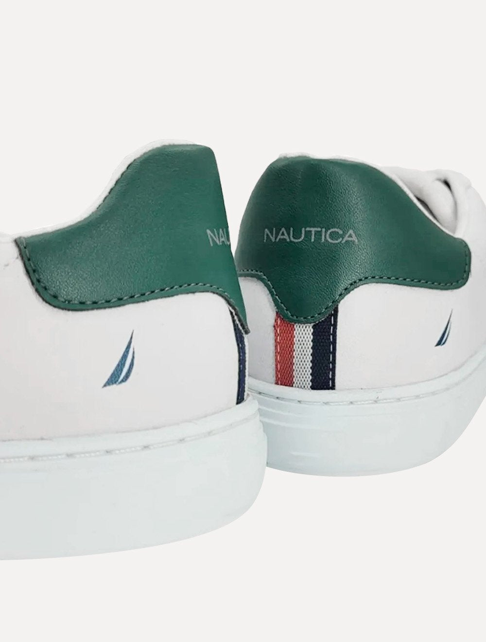 Tênis Nautica Masculino SL Couro Verde/Branco