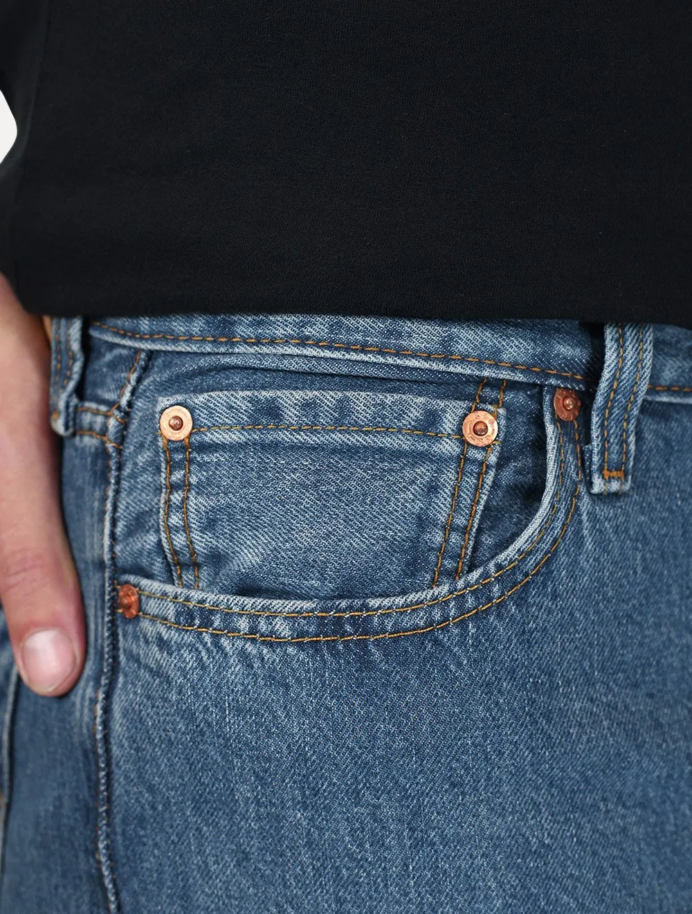 Calça Jeans Levis Masculina 501 Original Azul Médio