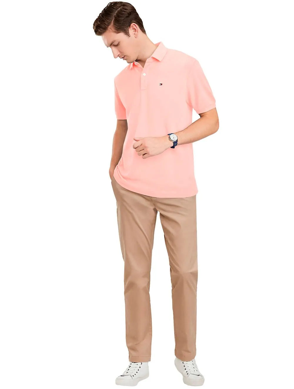 Polo Tommy Hilfiger Masculina Coupe Sur Ivy Tea Rose