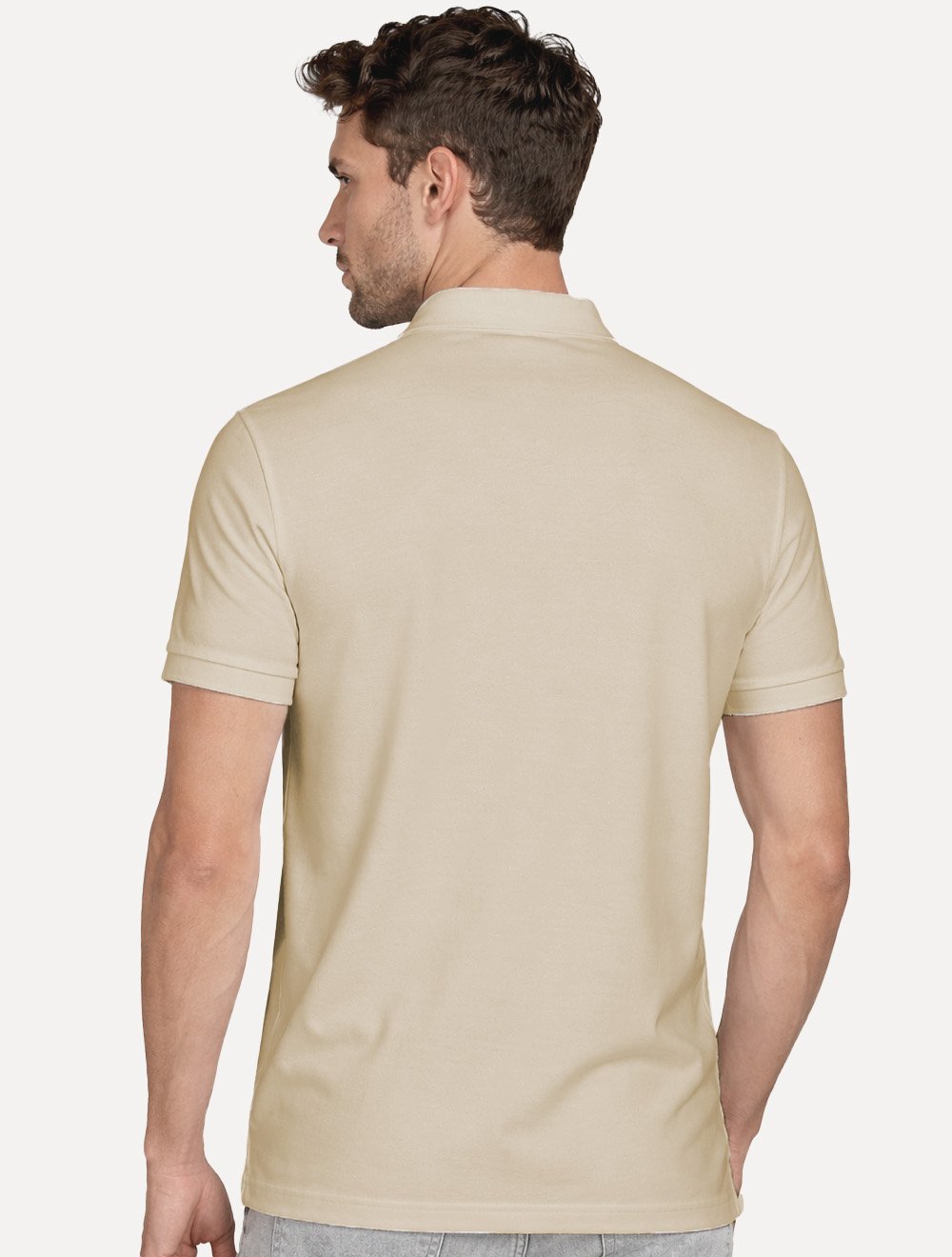 Polo Aramis Masculina Regular Basic Piquet Dark Logo Cáqui Medio