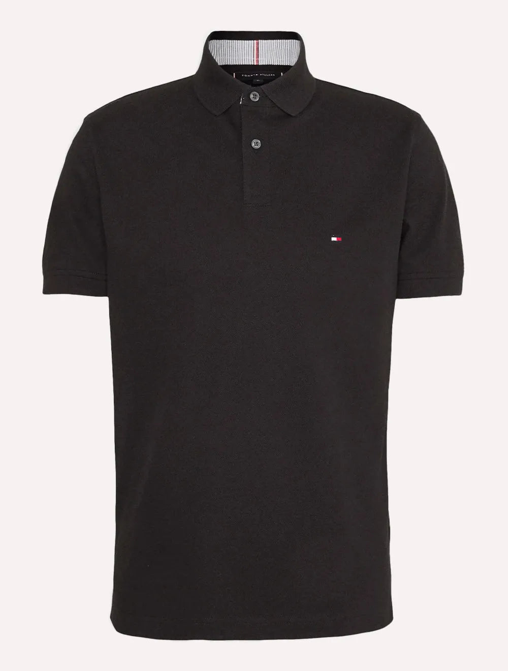 Polo Tommy Hilfiger Masculina Regular Piquet 1985 Preta