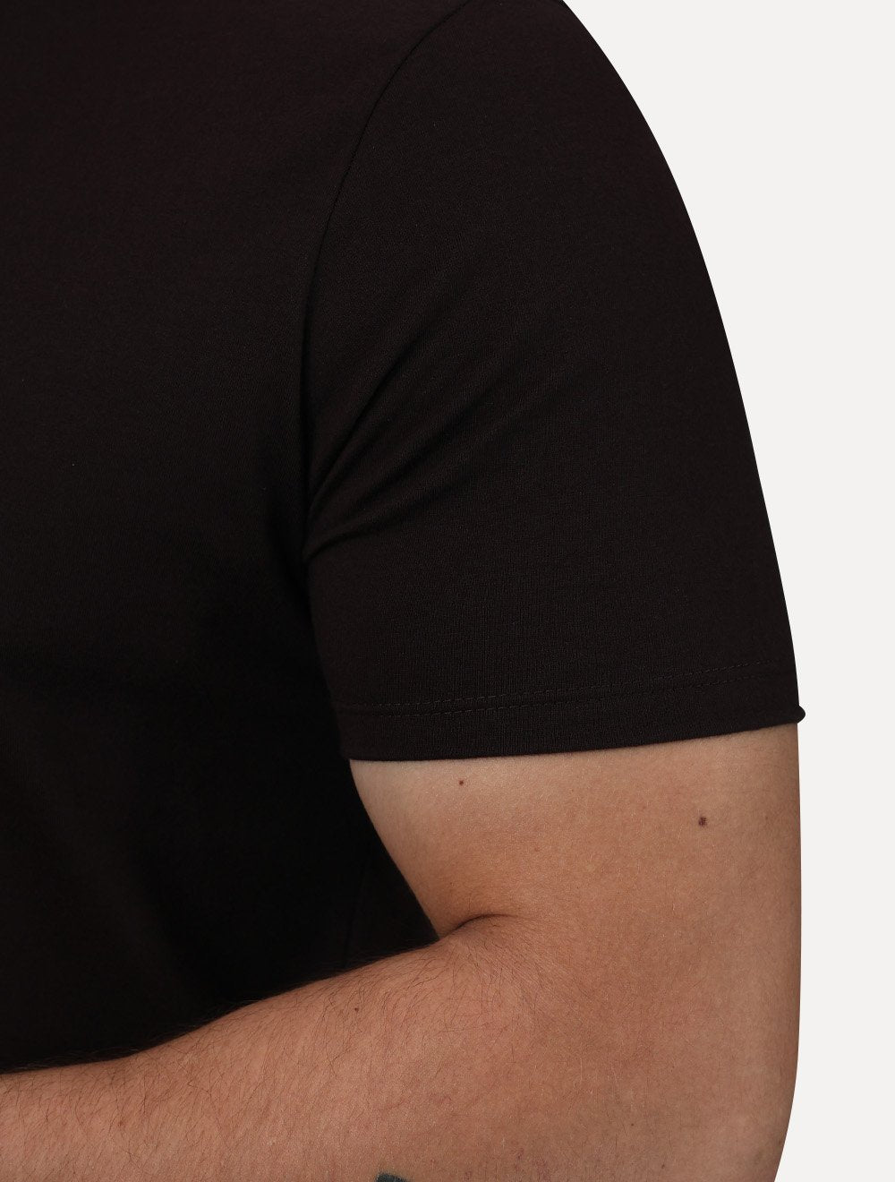 Camiseta Calvin Klein Jeans Masculina Logo Leather Center Marrom