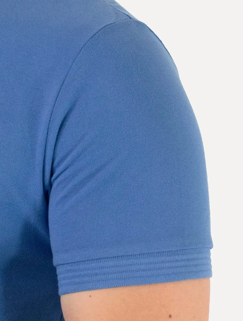 Polo Forum Masculina Piquet Wave Collar Azul Médio