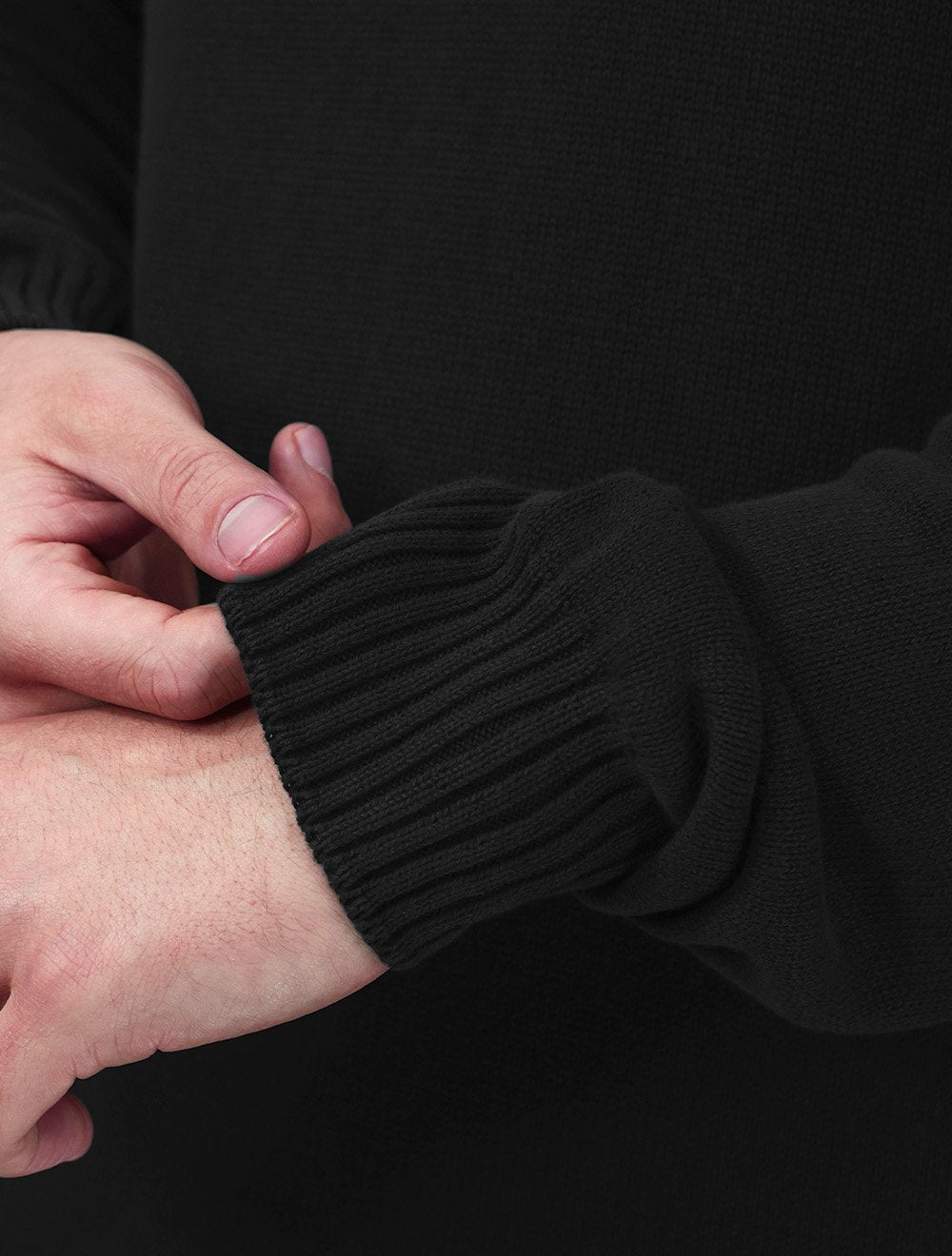 Suéter Dixen Masculino Tricot Nervura Ombro Preto