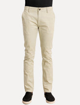 Calça Sergio K Masculina Chino Sarja Elastano Cáqui Claro