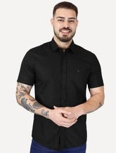 Camisa Calvin Klein Jeans Masculina Manga Curta Básica Logo Peito Preto