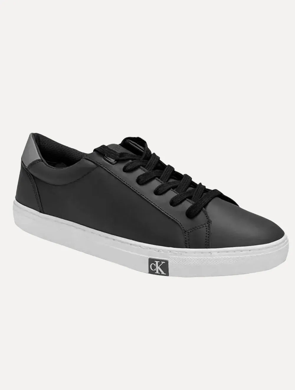 Tênis Calvin Klein Jeans Masculino Couro Project Queima Preto