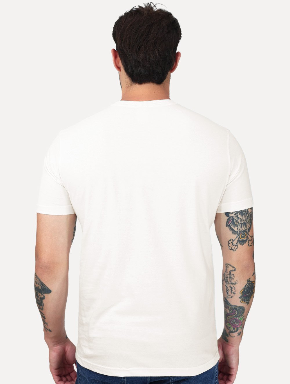 Camiseta King & Joe Masculina Circle Cracked Off White