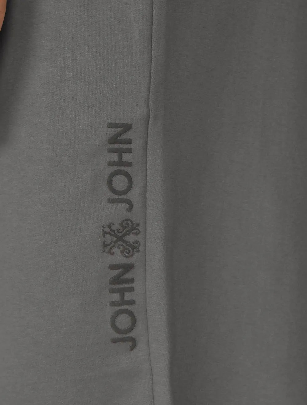 Bermuda John John Masculina Moletom New Basic Print Cinza Médio