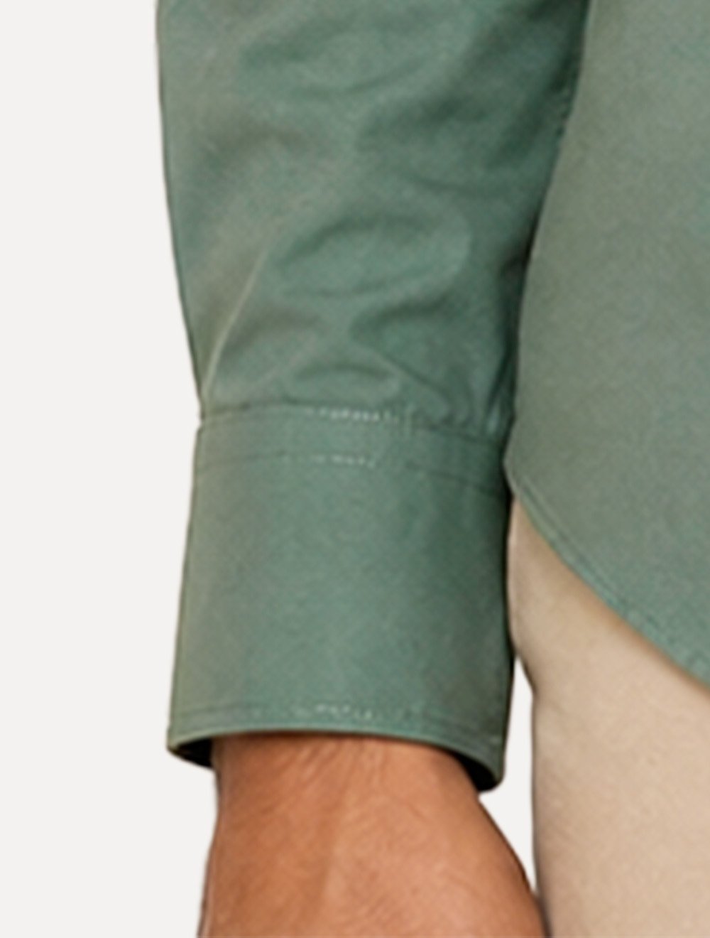 Camisa Dudalina Masculina Slim Superfine Cotton Mono Logo Lisa Tricoline Verde Claro